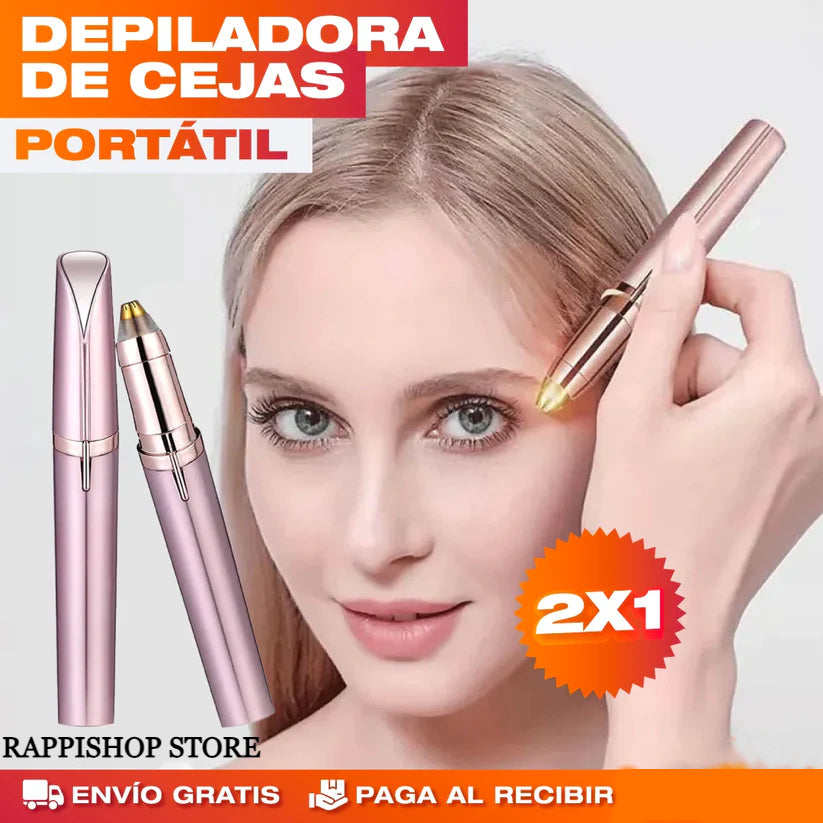 2X1 LAPIZ DEPILADOR DE CEJAS ELÉCTRICO PORTÁTIL