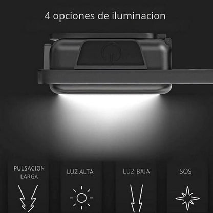 2X1 Mini Linterna LED Recargable USB con Imán, Llavero y Abridor