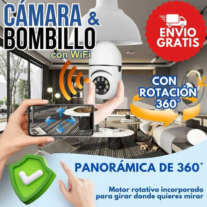 SecureView 360Pro™- FOCO CAMARA DE SEGURIDAD FULL HD VISION NOCTURNA