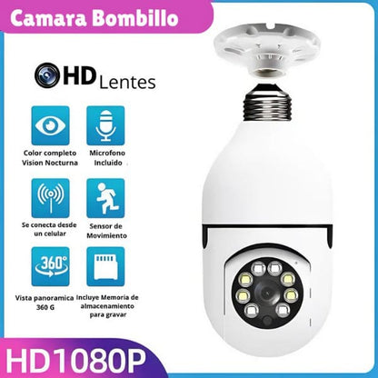 SecureView 360Pro™- FOCO CAMARA DE SEGURIDAD FULL HD VISION NOCTURNA