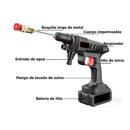 HidroPower Portátil  HIDROLAVADORA CON DOS BATERIA