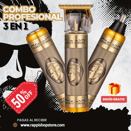 Elite Shaver Kit®- MAQUINA DE AFEITAR RASURADORA 3 en 1