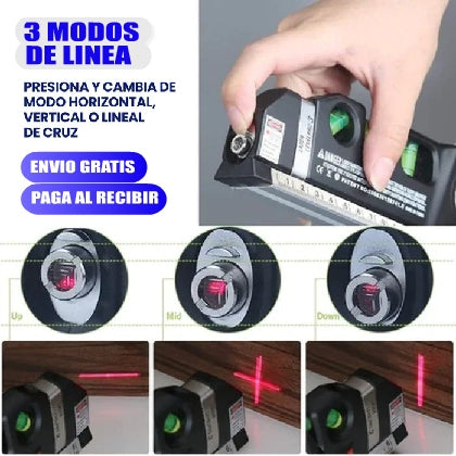 METRO CON NIVEL LASER 4 EN 1